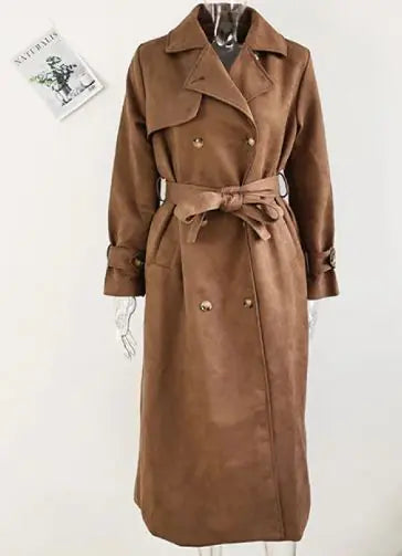 Double Breasted Lapel Shift Coat My Store