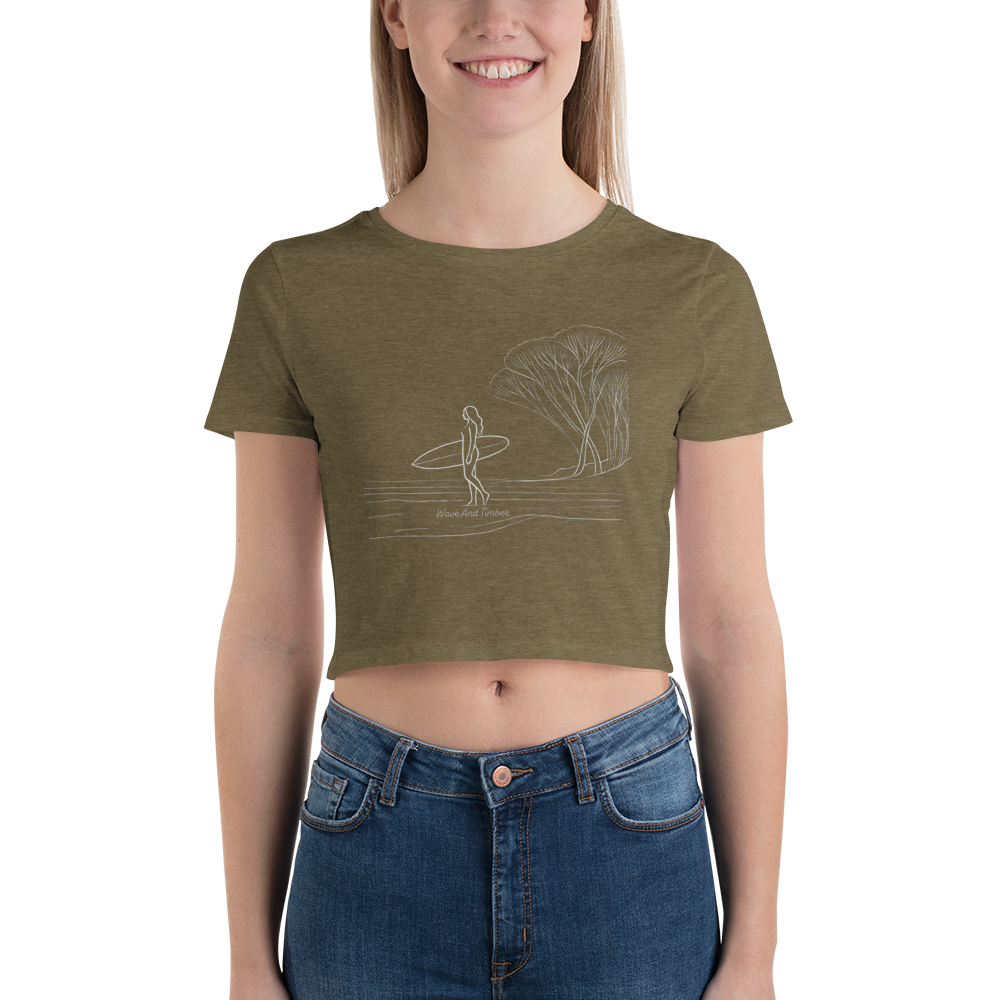 Women’s "Wave and Timber" Crop Tee