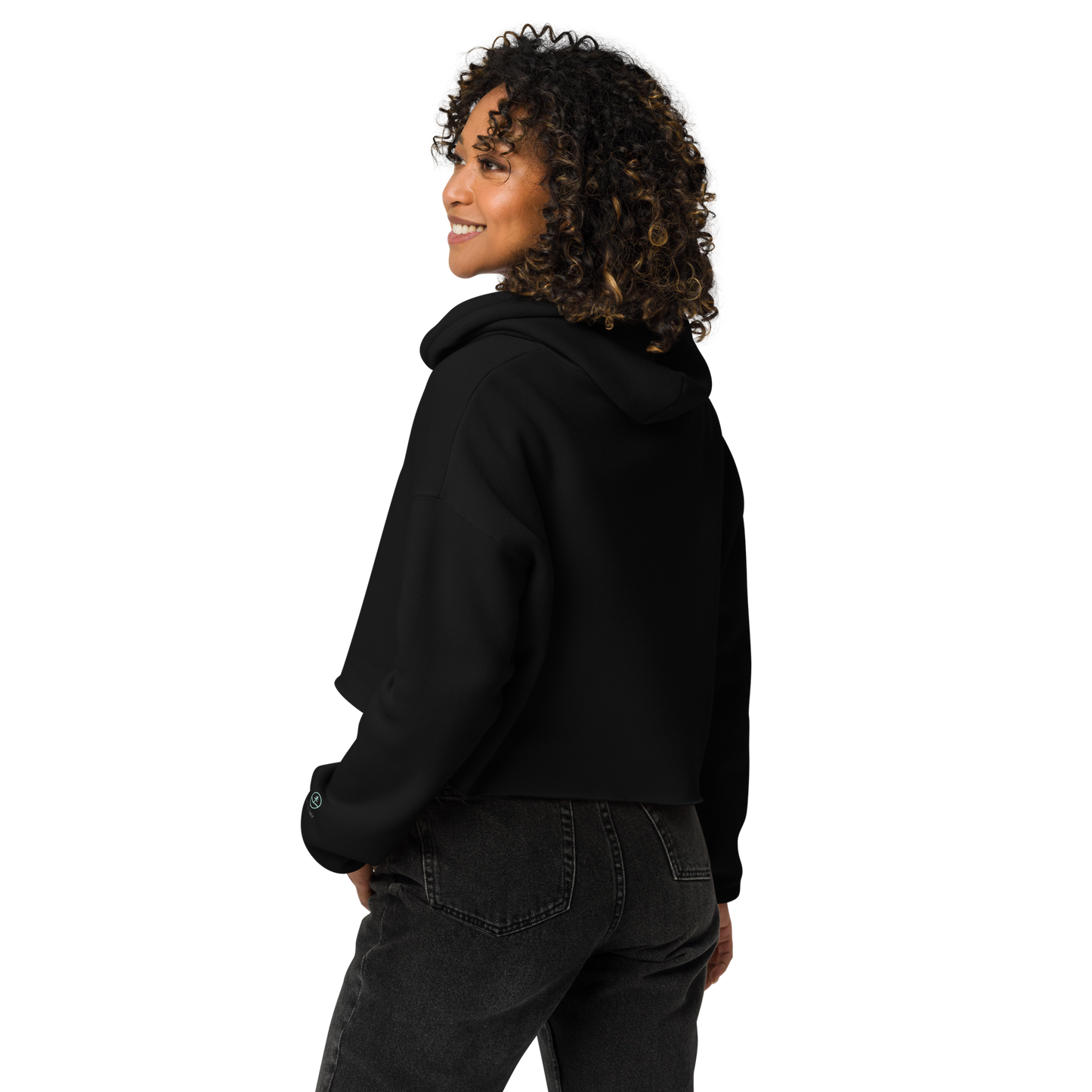 Women's "Surf Like A Girl" Crop Hoodie