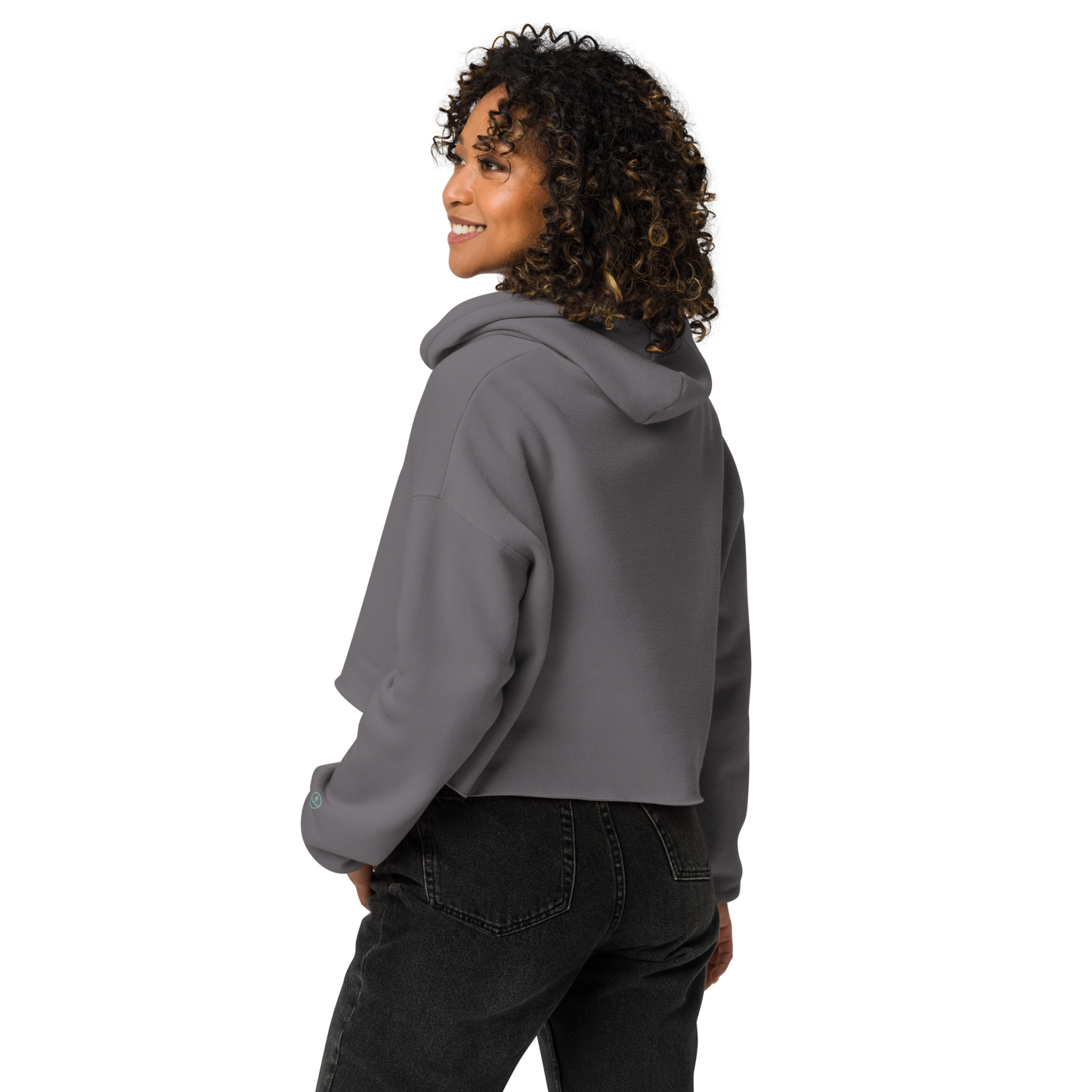 Women's "Surf Like A Girl" Crop Hoodie